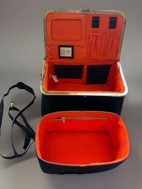 Laflore Paris Moimoi black & Orange Structured Cosmetic Vanity Case